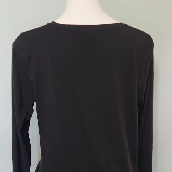 J. Crew Black Pleated Bottom Top - Picture 10 of 13